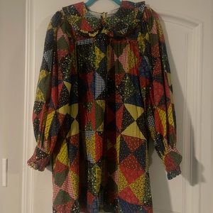 DÔEN Adelina Dress in Countryside Patchwork Print